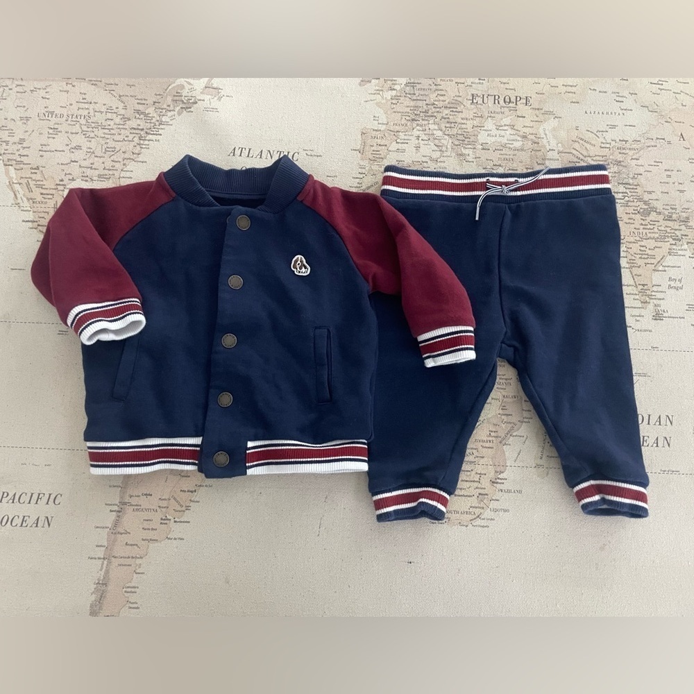 Janie & Jack 2 Piece Sweatsuit Jacket & Joggers Size 6-12mo
